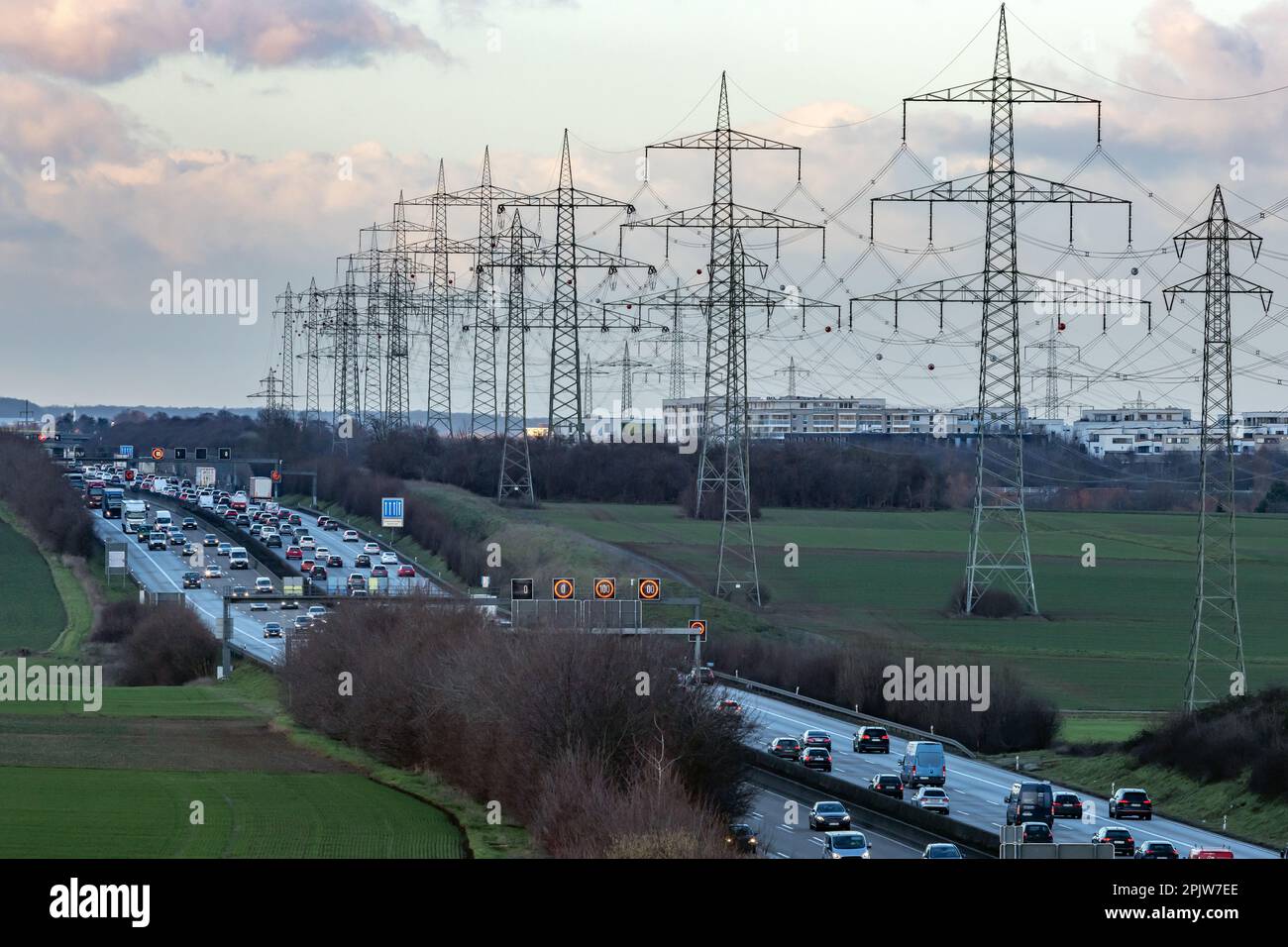 Autostrada A5 a nord di Francoforte sul meno Foto Stock