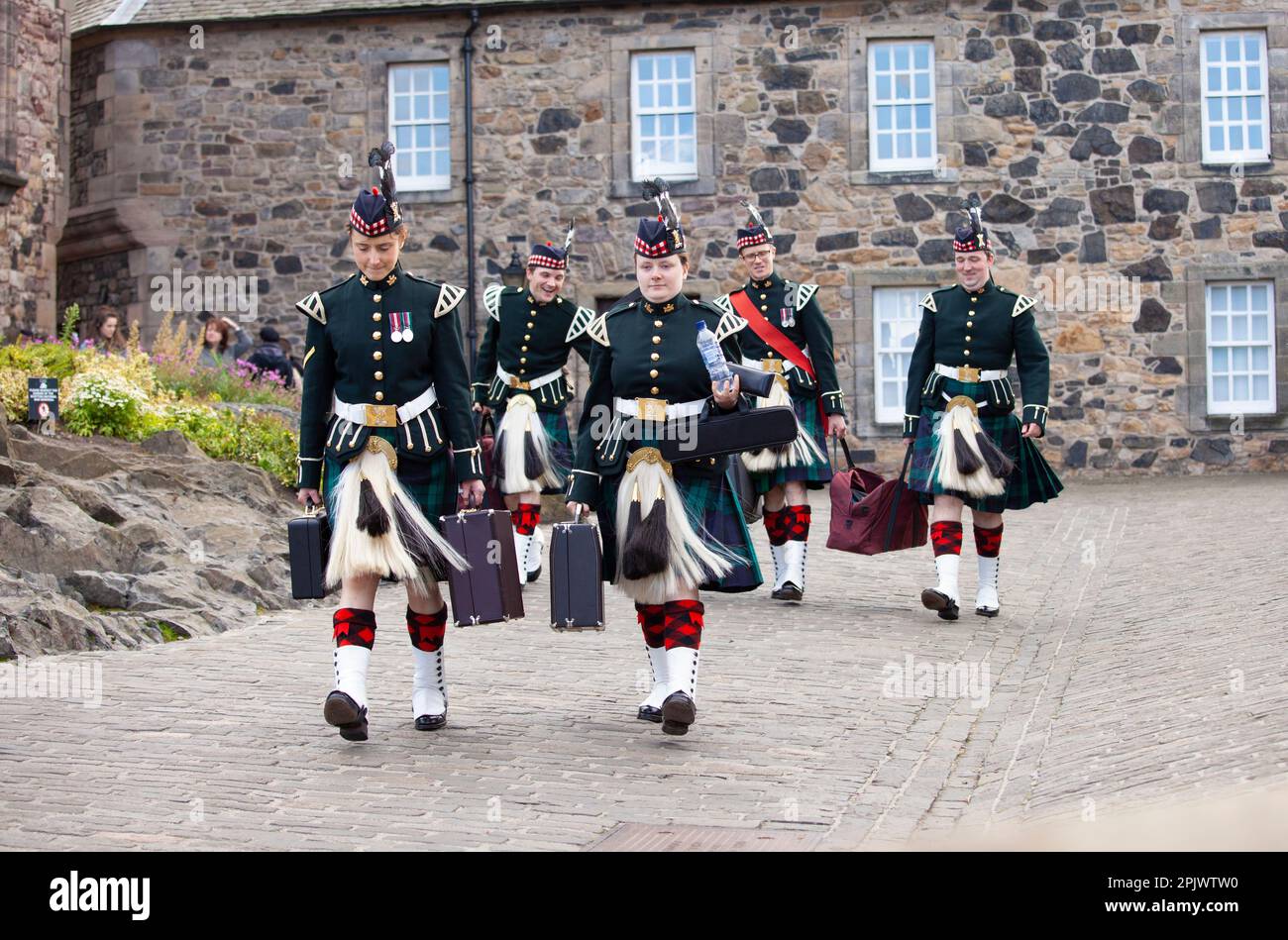 -Edimburgo,Scozia 16 ottobre 2015 The Royal Scots il reggimento reale era il più antico reggimento dell'esercito britannico Foto Stock