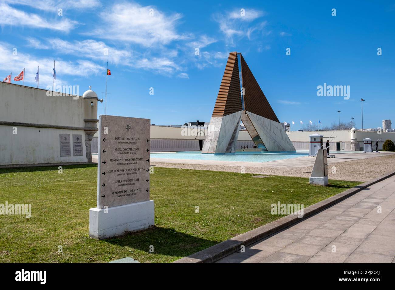 Monumento ai combattenti d'oltremare a Belem, Lisbona, Portogallo Foto Stock