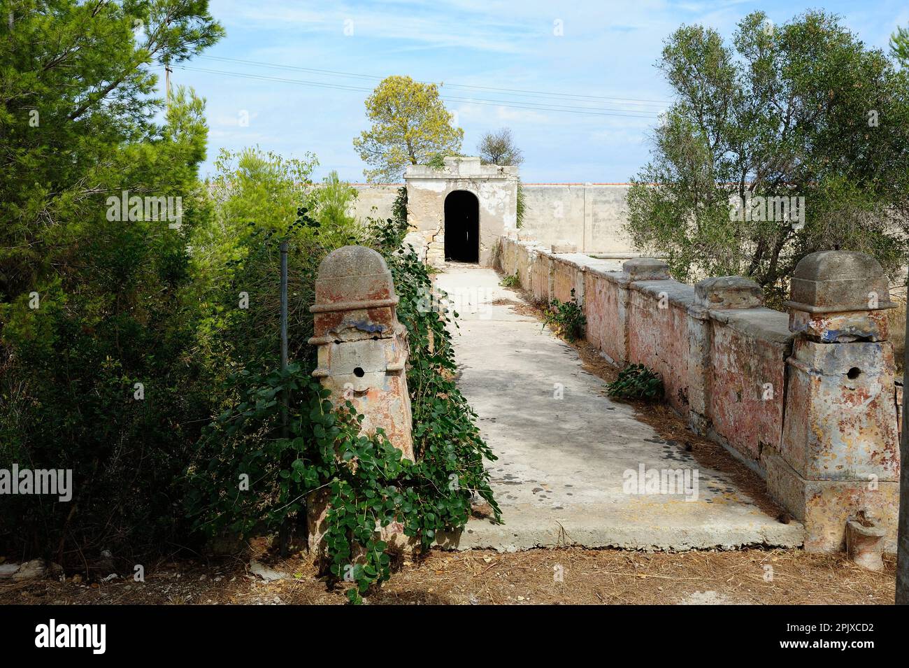 Pianosa, un'isola dell'Arcipelago Toscano, sede di una prigione fino al 2011, oggi una Riserva Naturale accoglie un massimo di 250 visitatori al giorno. Pianosa; T Foto Stock