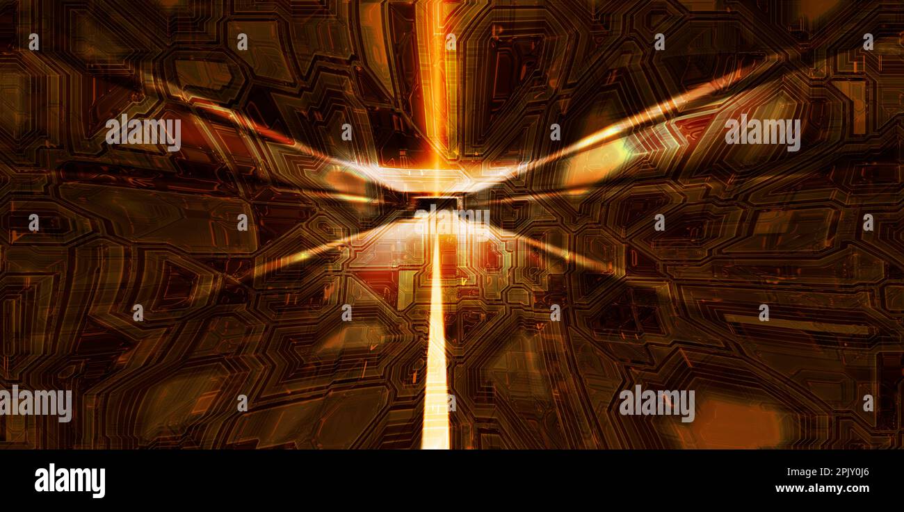 astratto futuristico fantascienza sfondo Foto Stock