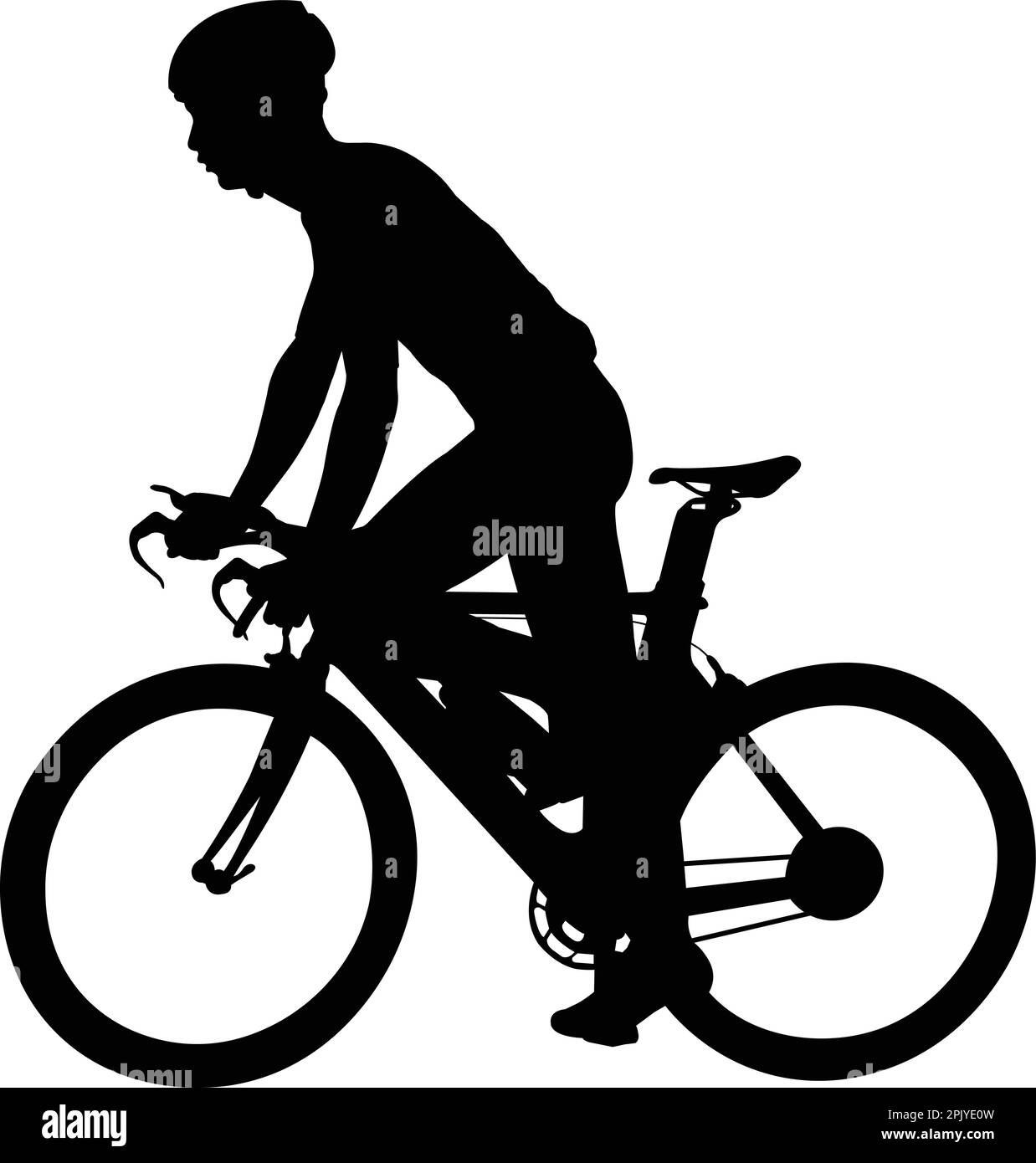 silhouette biciclista da corsa - vettore Illustrazione Vettoriale