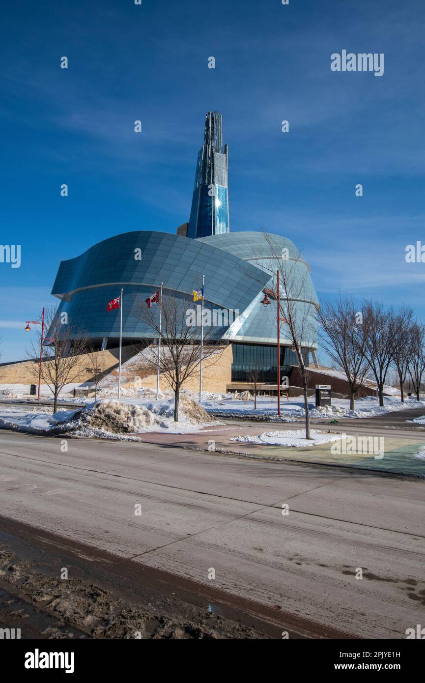 Museo canadese per i diritti umani a Winnipeg, Manitoba, Canada Foto Stock