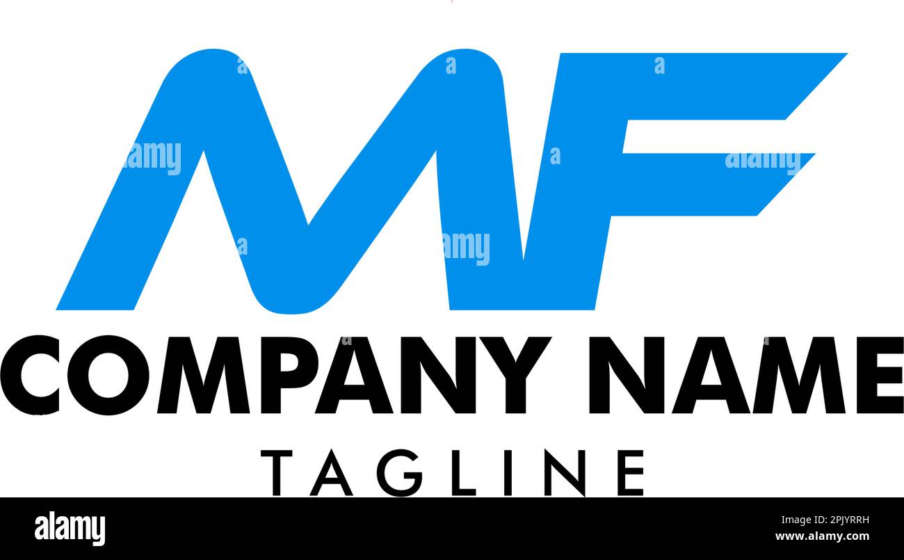Lettera iniziale modello di logo MF Illustrazione Vettoriale