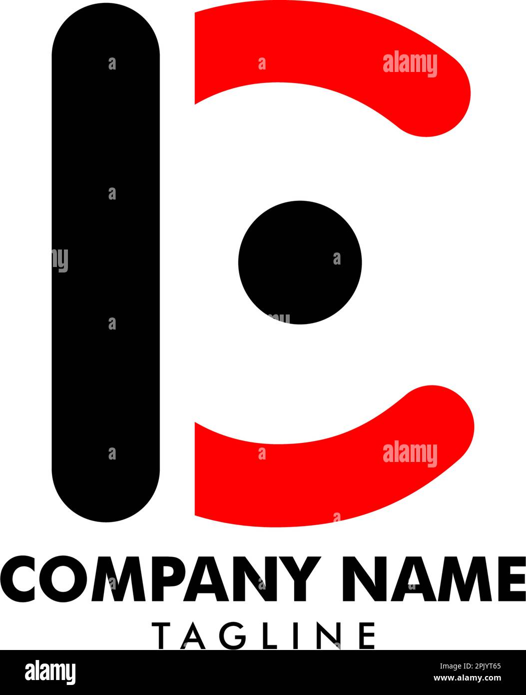 Lettera iniziale modello di logo LC Illustrazione Vettoriale