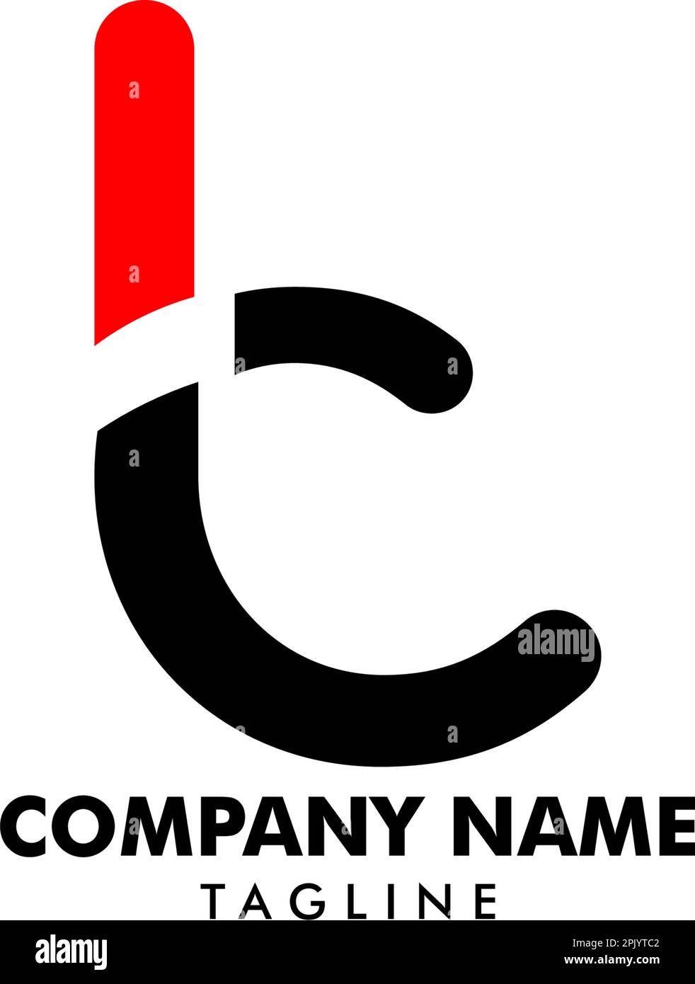 Lettera iniziale modello di logo LC Illustrazione Vettoriale