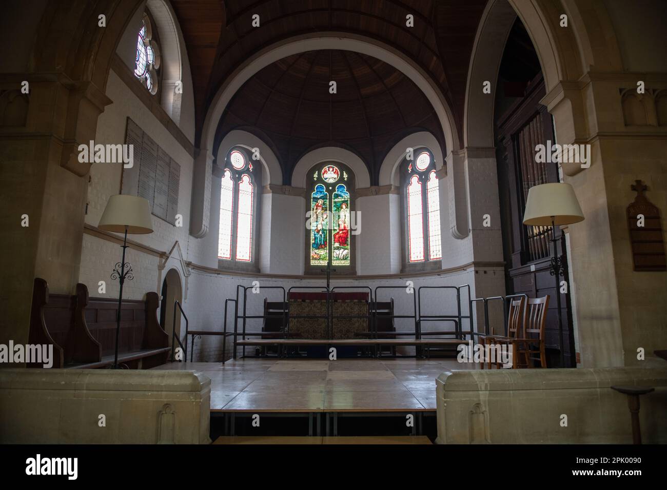 Interno della Chiesa di San Pietro, Wallingford Foto Stock
