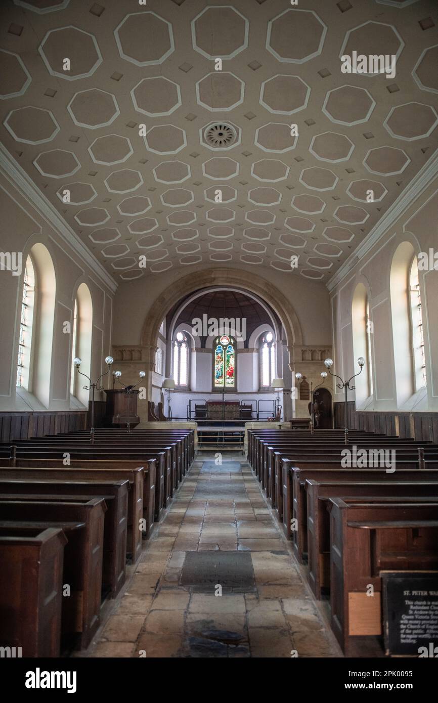 Interno della Chiesa di San Pietro, Wallingford Foto Stock