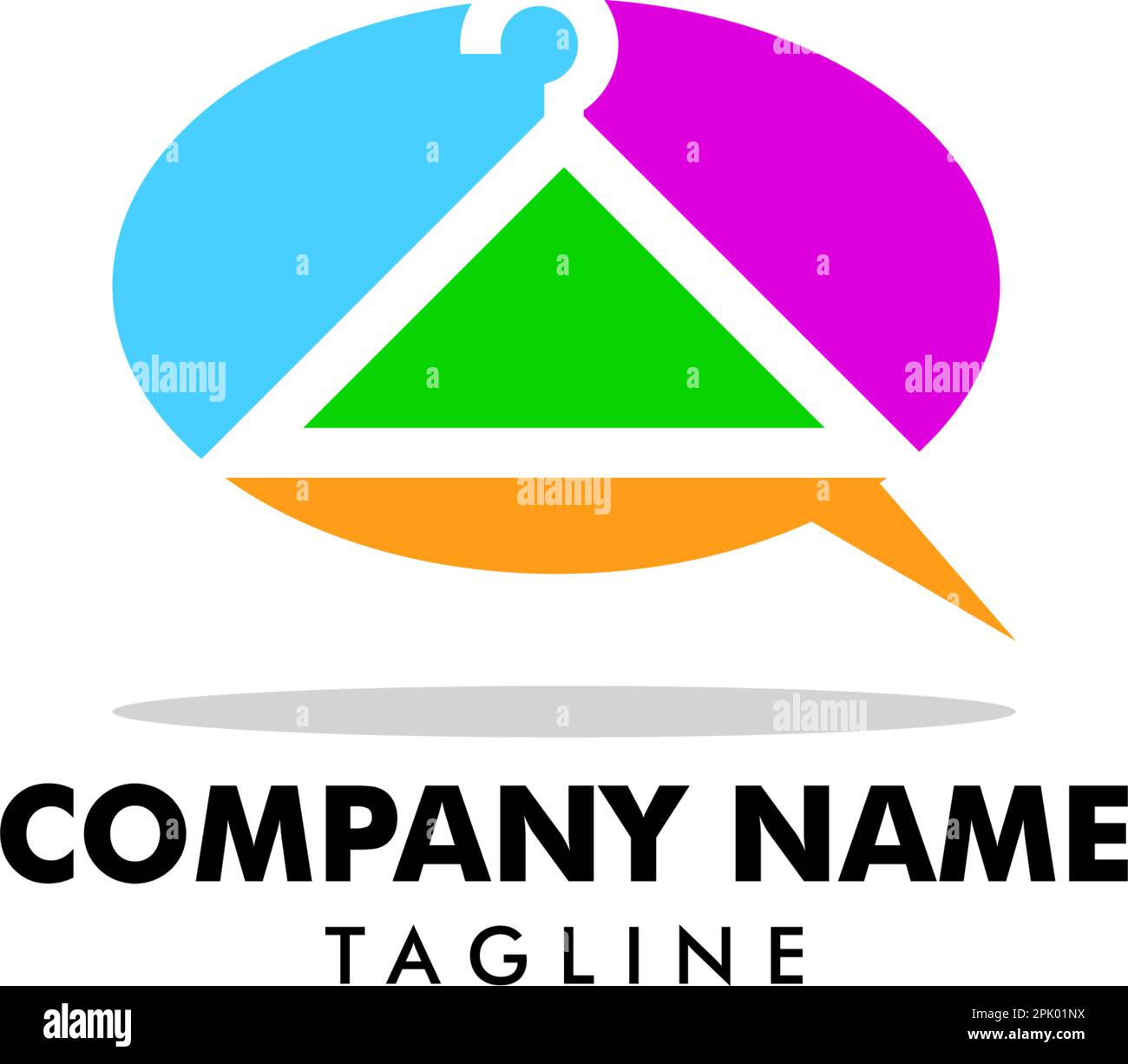 Modello di logo di conversazione di moda, revisione di moda vettore di disegni di logo Illustrazione Vettoriale