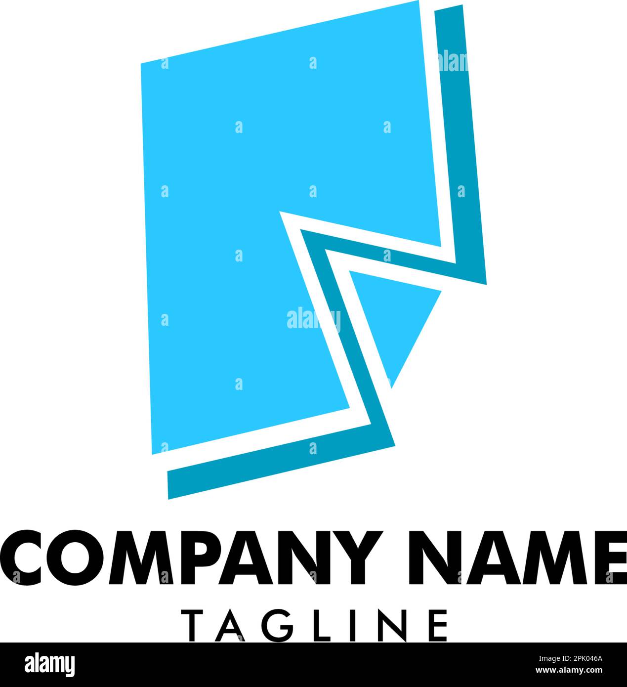 Elementi di design dell'icona del modello del logo del libro Illustrazione Vettoriale