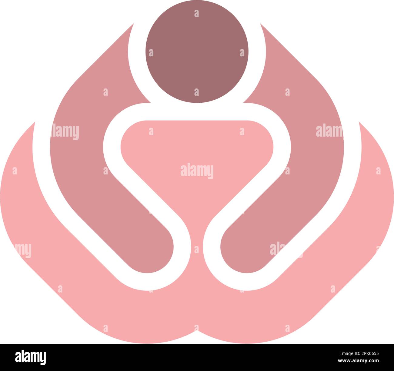 fat man sumo wrestler logo vettore icona design Illustrazione Vettoriale