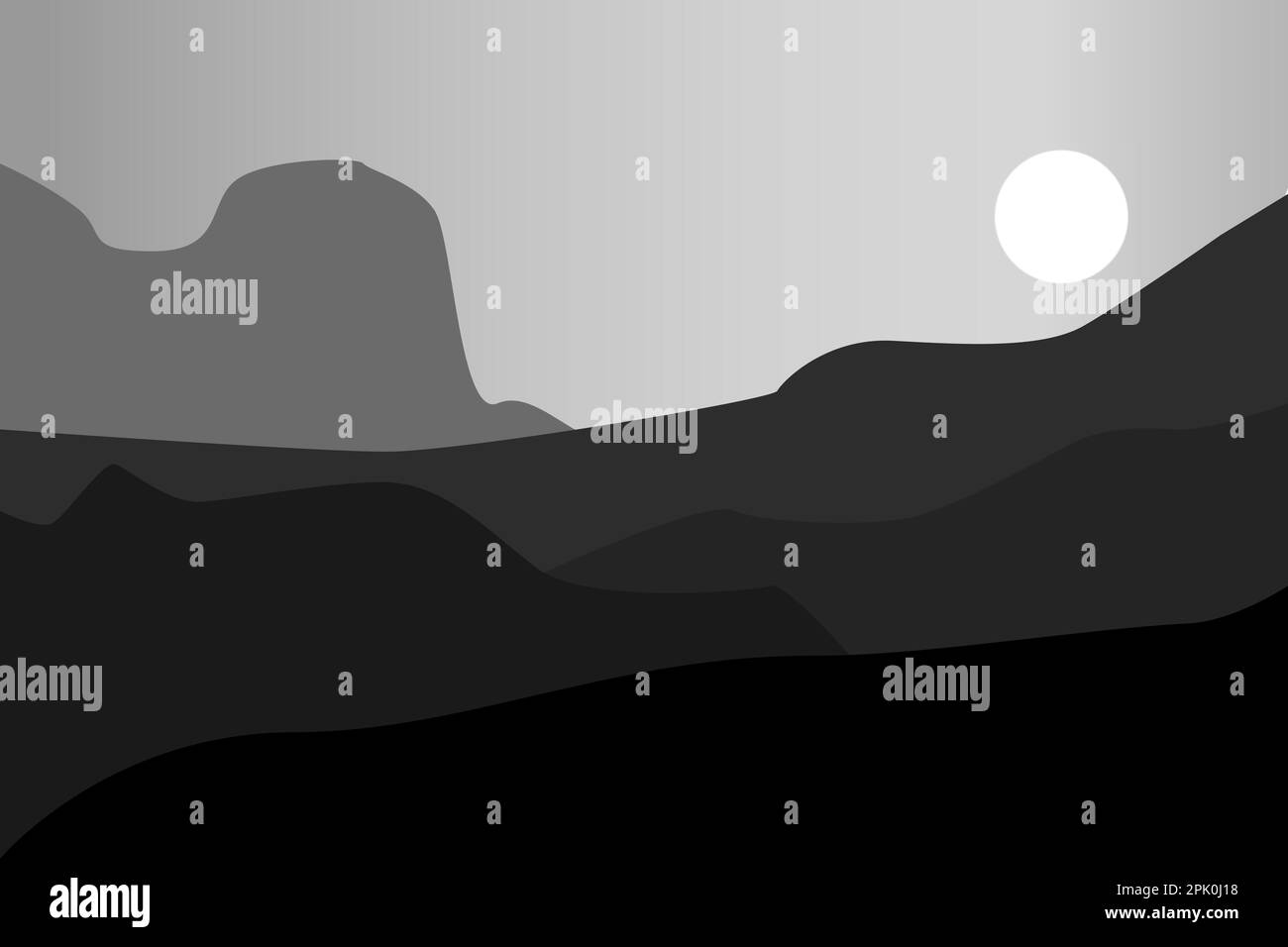 Semplice sfondo astratto monocromatico nero e grigio Illustrazione Vettoriale