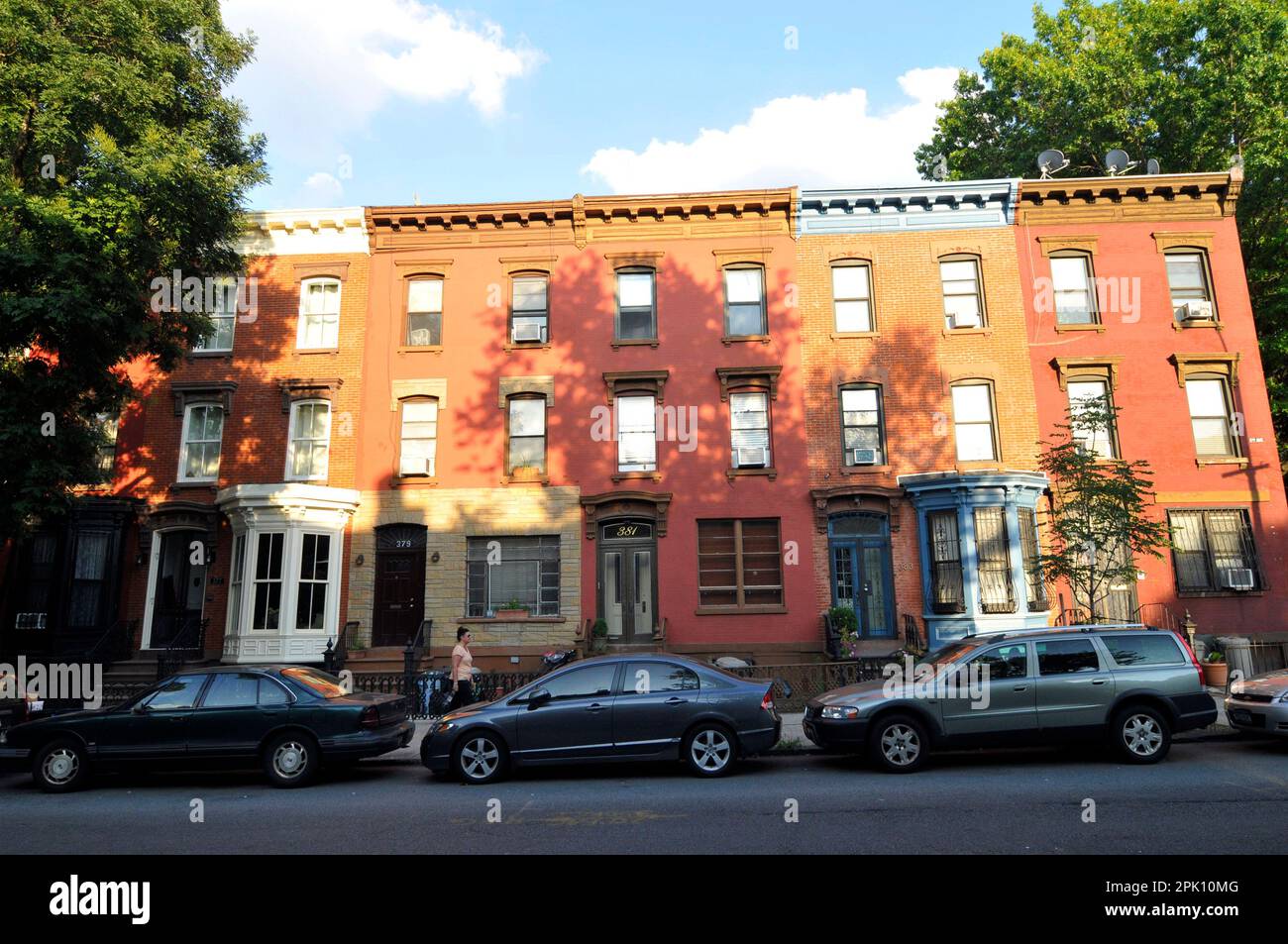 Splendidi edifici antichi a Park Slope, Brooklyn, New York City, USA. Foto Stock