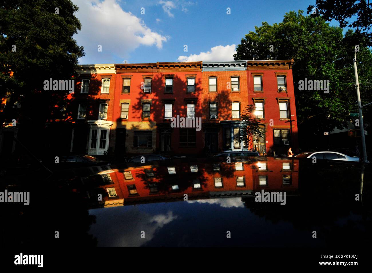 Splendidi edifici antichi a Park Slope, Brooklyn, New York City, USA. Foto Stock