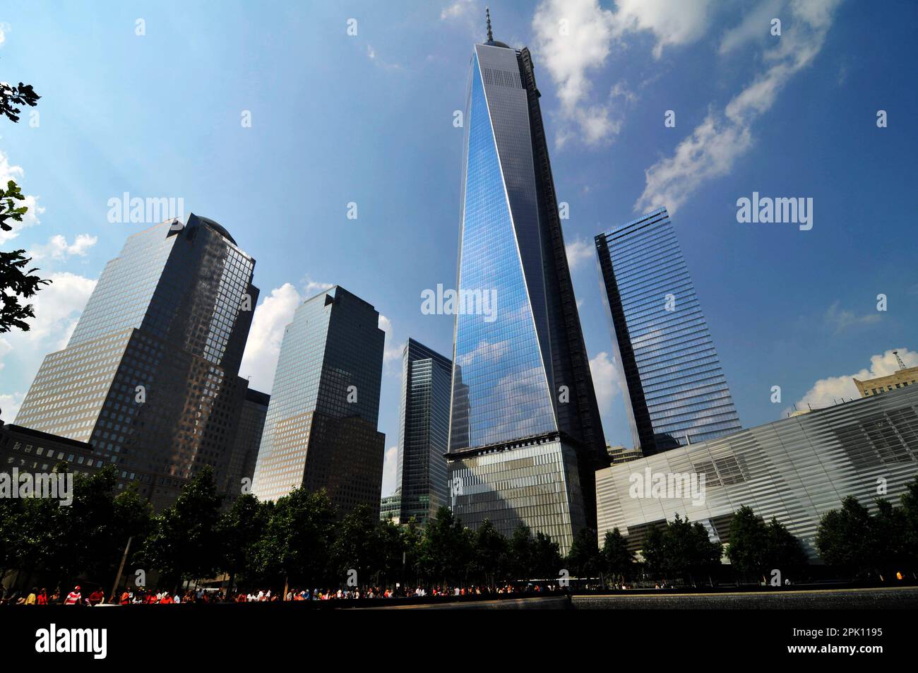 9/11 fontane del World Trade Centre Memorial a Lower Manhattan, New York City, USA. Foto Stock