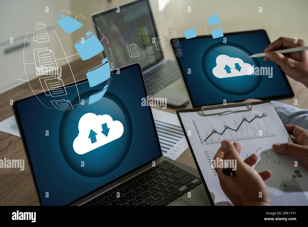 LIVE STREAMING Backup Download digitale di elaborazione un trasferimento dei dati , il download di streaming Foto Stock