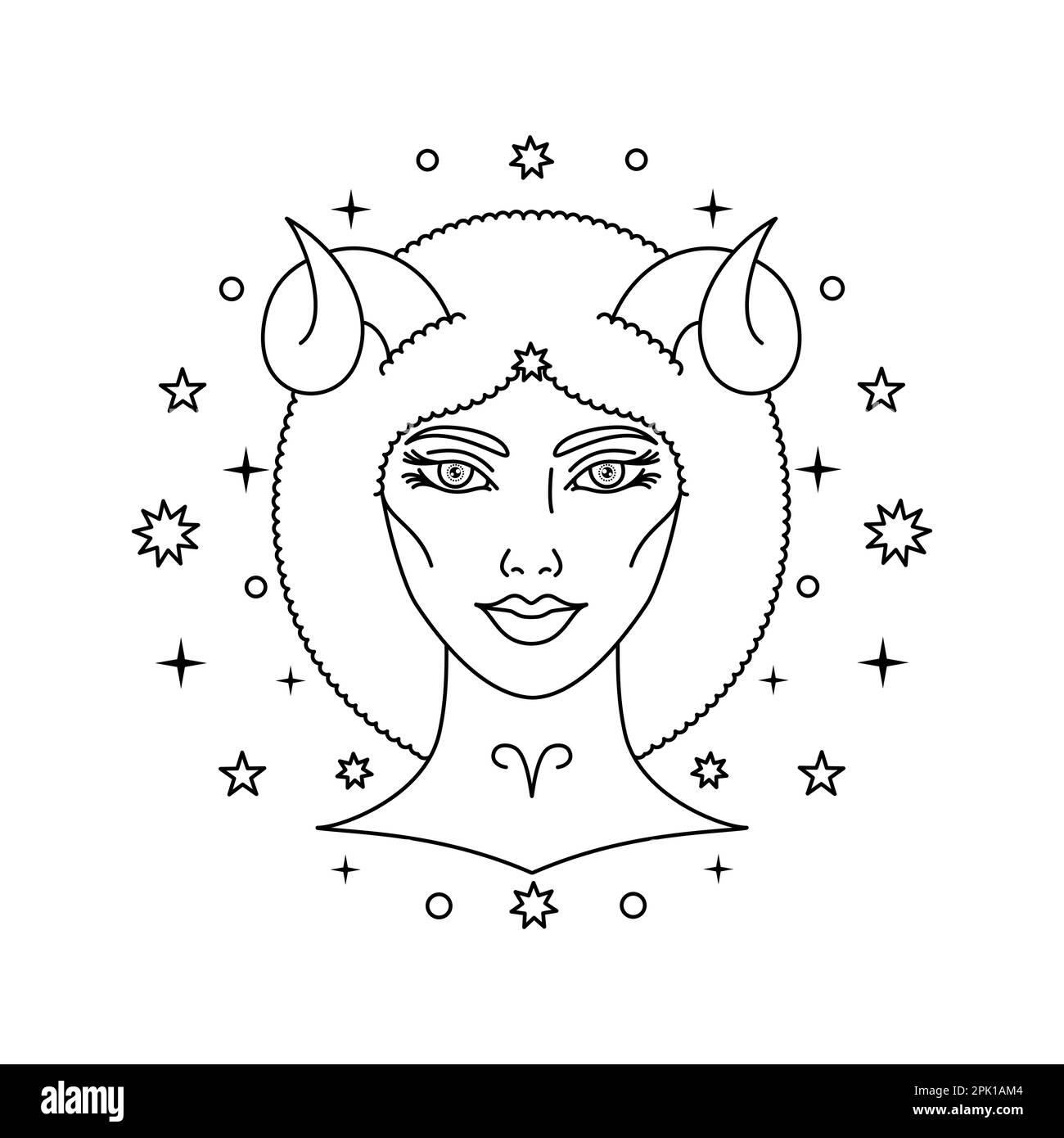 Ariete segno zodiacale Illustrazione Vettoriale