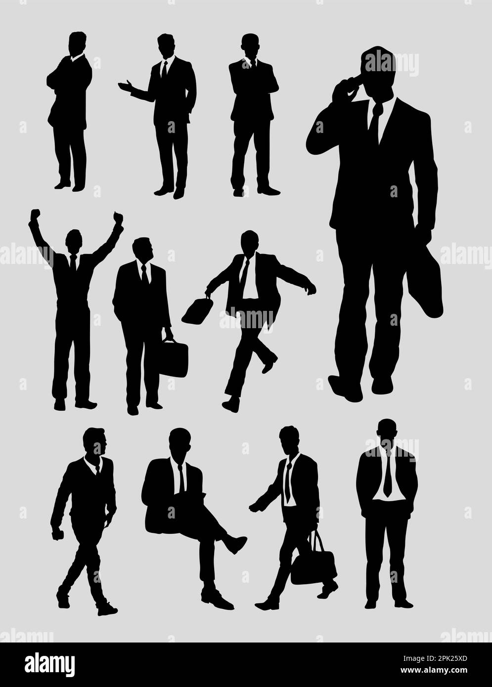 Imprenditore sagome Illustrazione Vettoriale