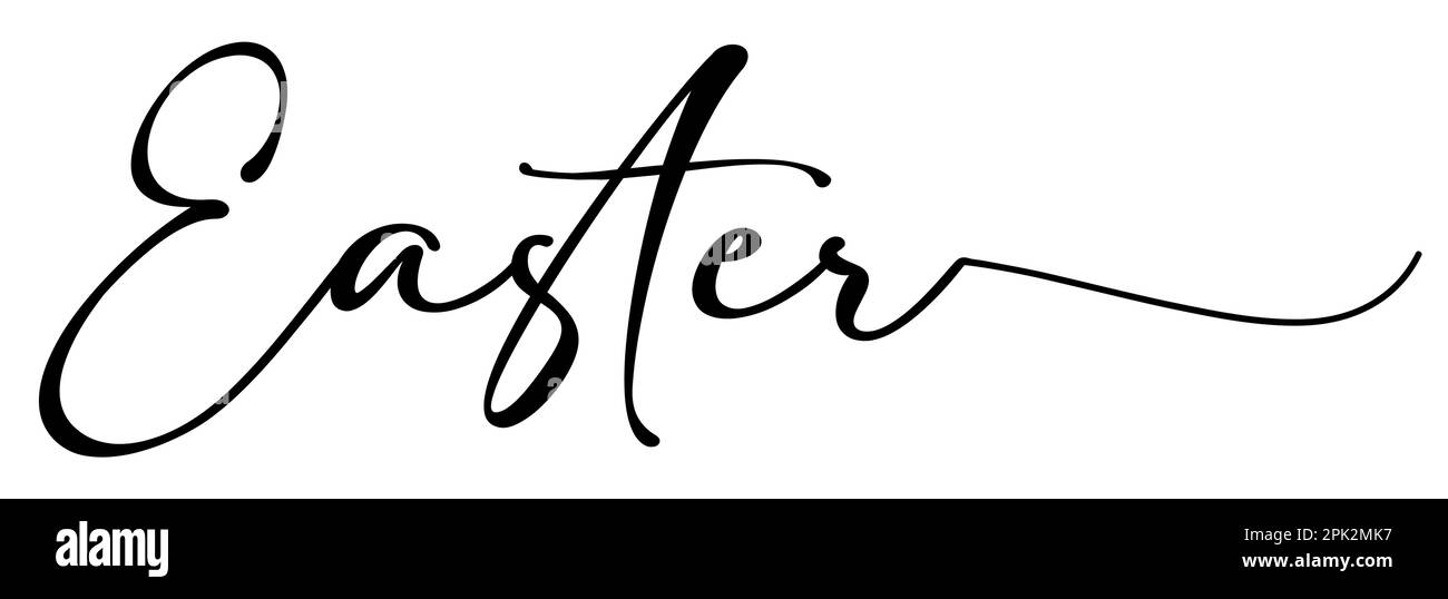 Pasqua - vettore di scrittura isolato su sfondo bianco Illustrazione Vettoriale