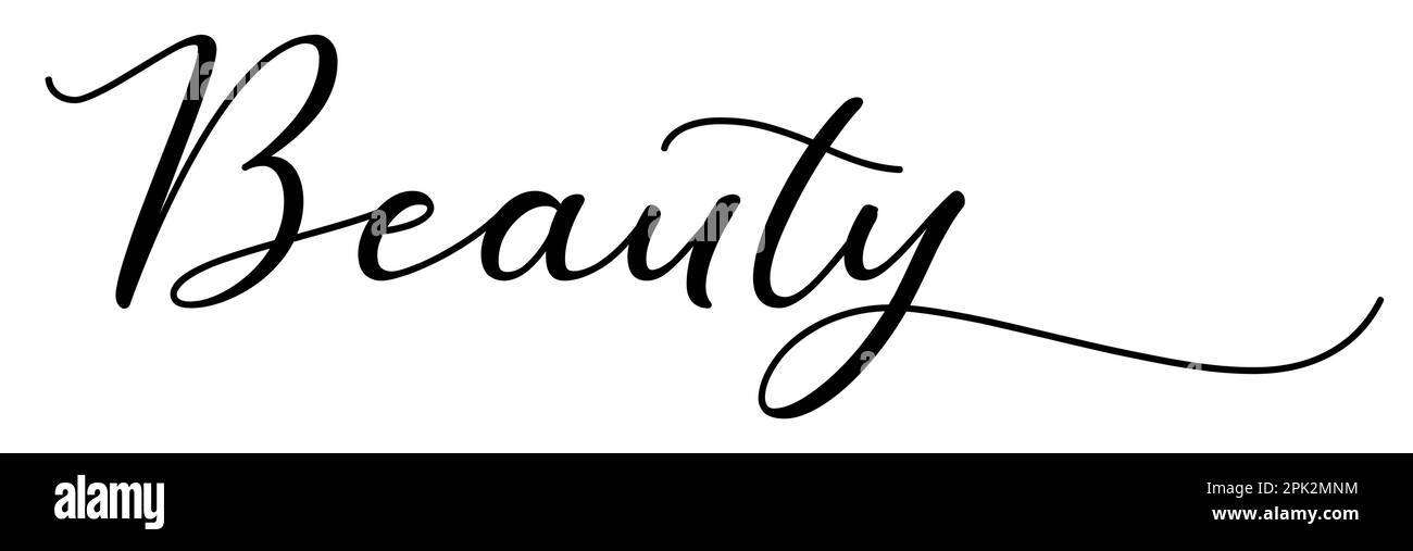 Carta di bellezza. Citazione positiva disegnata a mano. Calligrafia a pennello moderna. Isolato su sfondo bianco Illustrazione Vettoriale