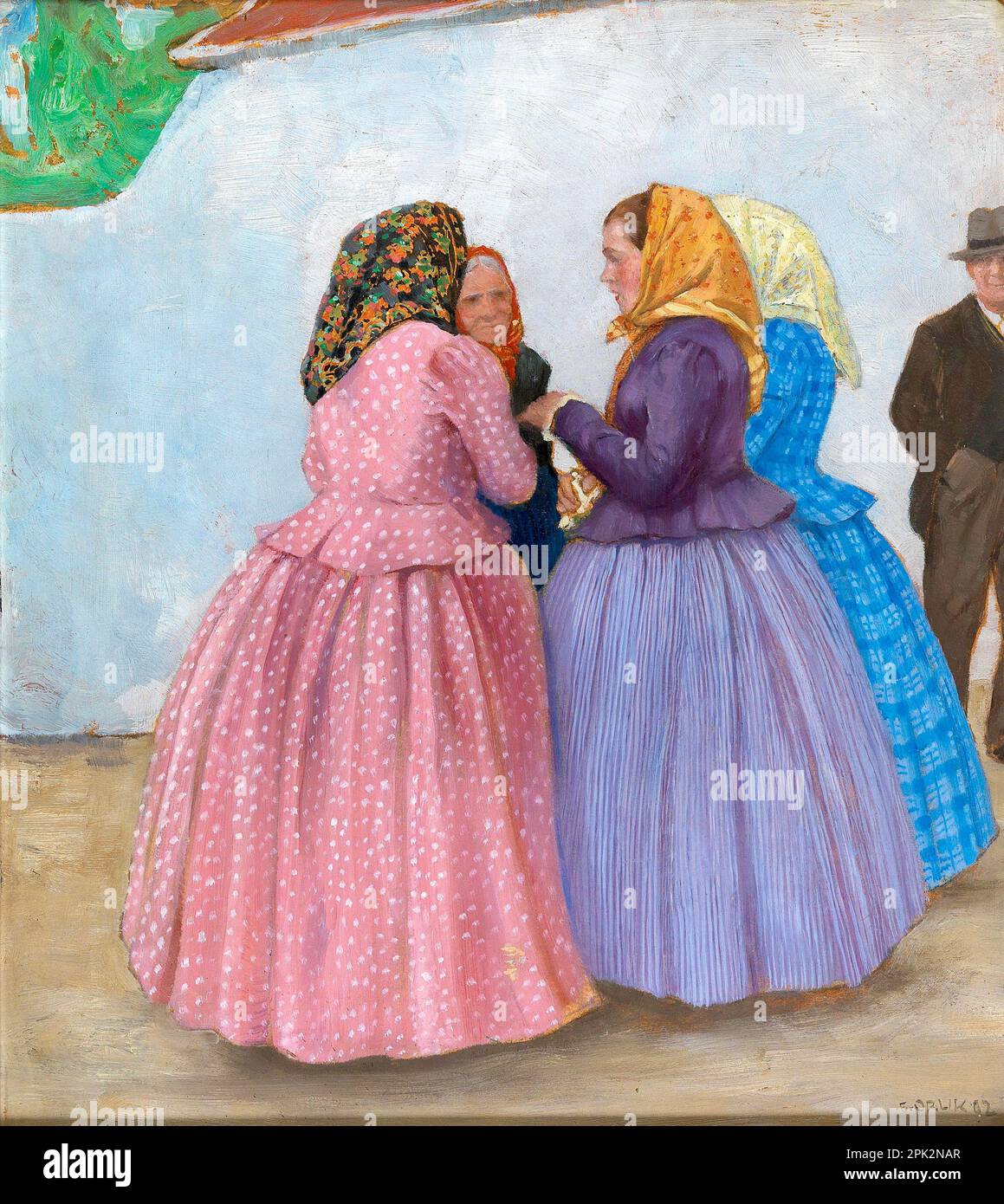 Emil Orlik - Donne contadine slovacche - 1902 Foto Stock