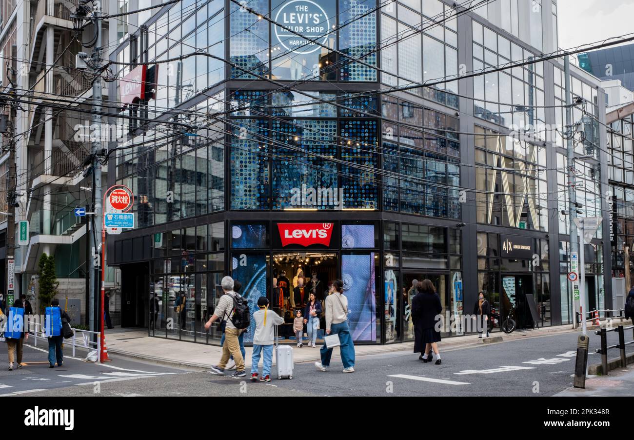 13th 2023 marzo - Tokyo, Giappone: Negozio Levis su Cat Street, Shibuya City, Tokyo, Giappone Foto Stock