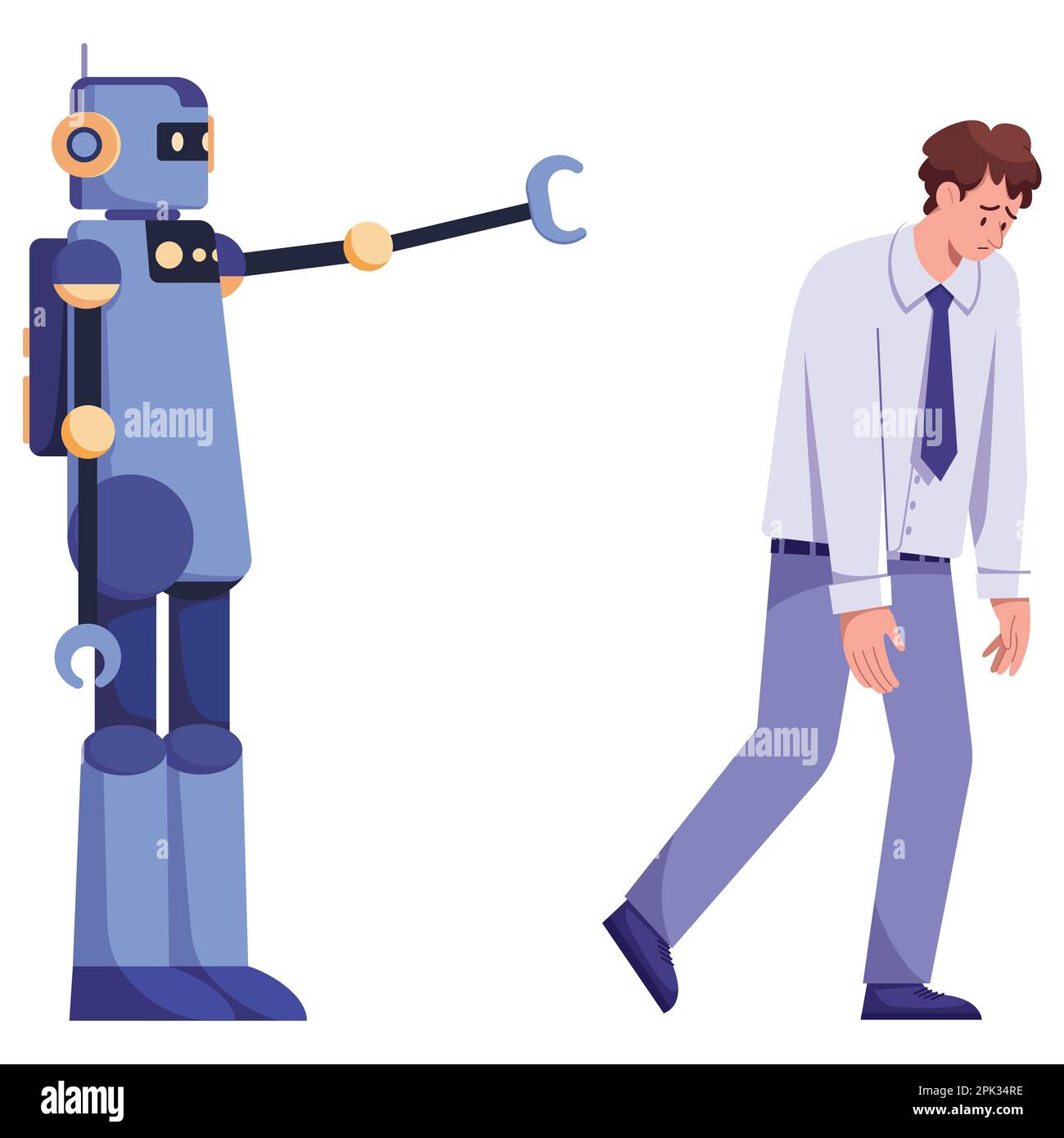 Ai fuoco umano su bianco Illustrazione Vettoriale