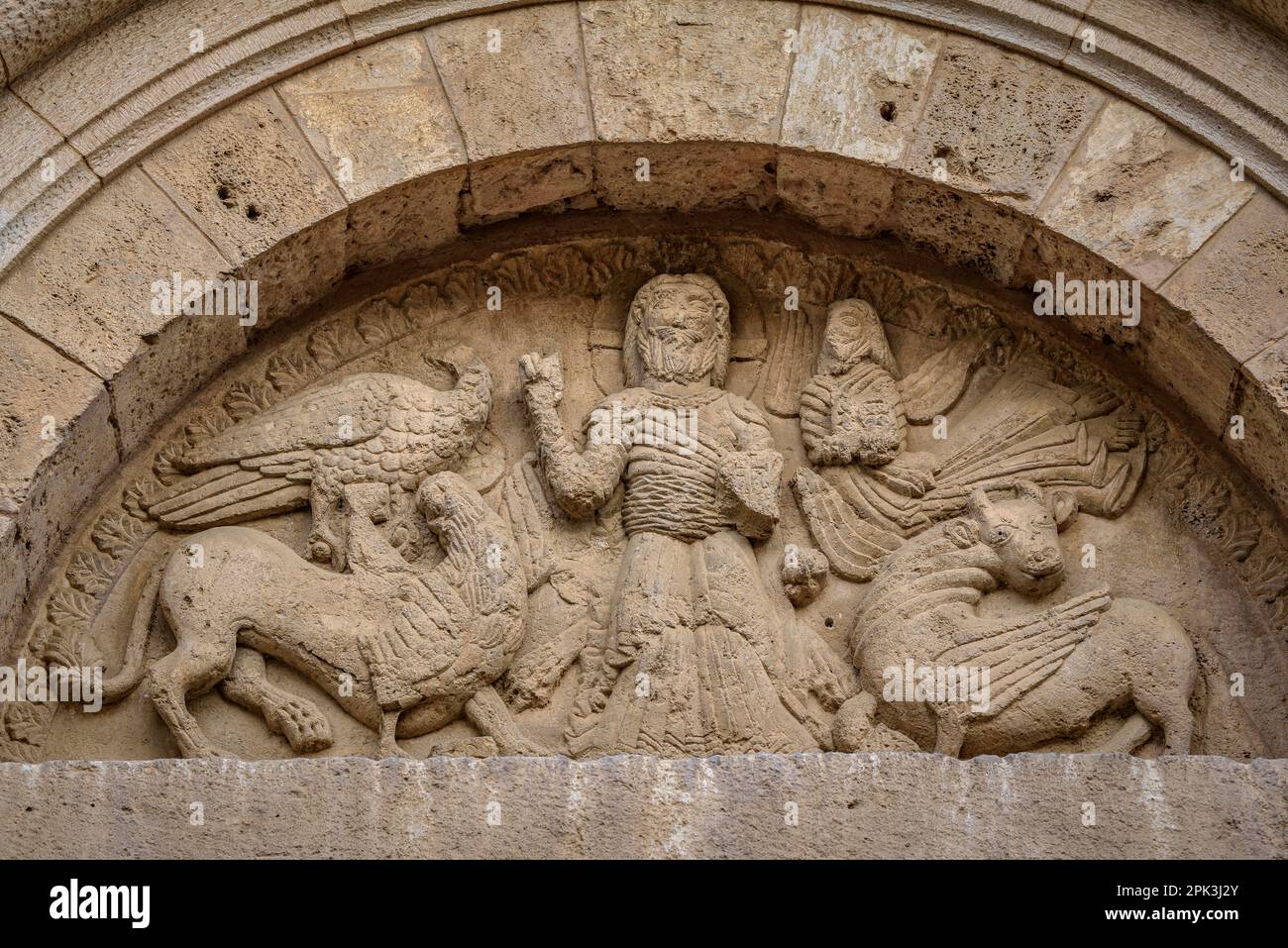 Particolare della porta del Conventet (convento) del Monastero di Pedralbes (Barcellona, Catalogna, Spagna) ESP: Detalle de la puerta del Conventet Foto Stock