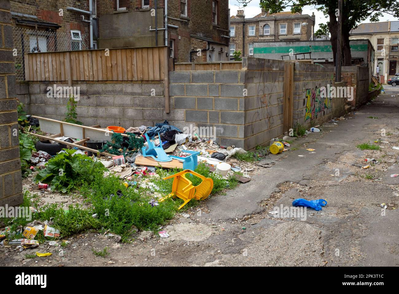 Flytipping Foto Stock