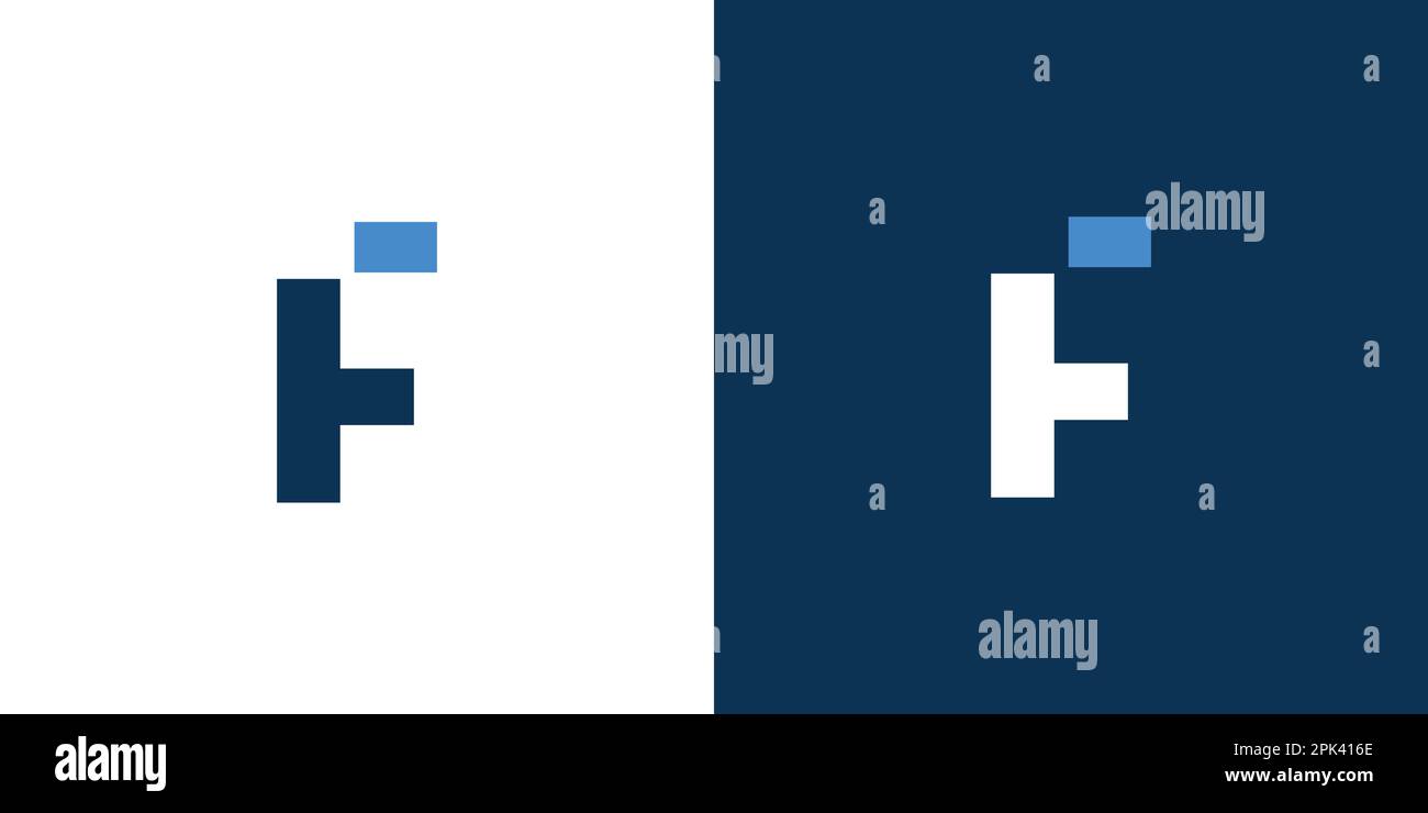 Design semplice e moderno con logo F. Illustrazione Vettoriale