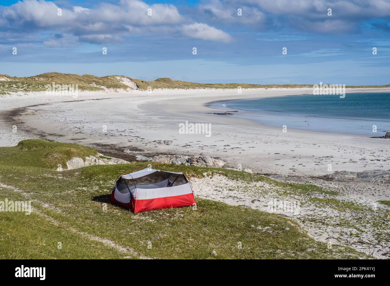 RSPB Scozia Balranald. Questa splendida riserva hebrideana ha spiagge sabbiose, litorale roccioso, paludi e dune di sabbia con una meravigliosa fauna selvatica Foto Stock