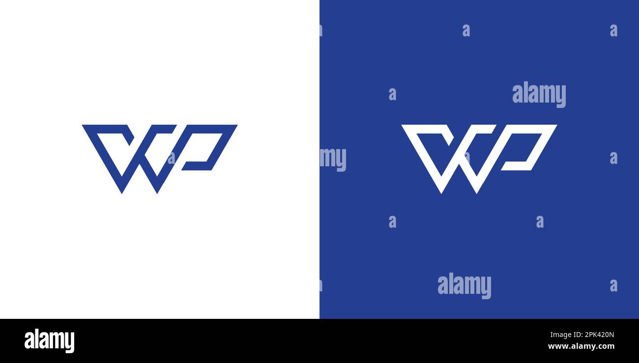 Design esclusivo e moderno con logo WP Illustrazione Vettoriale