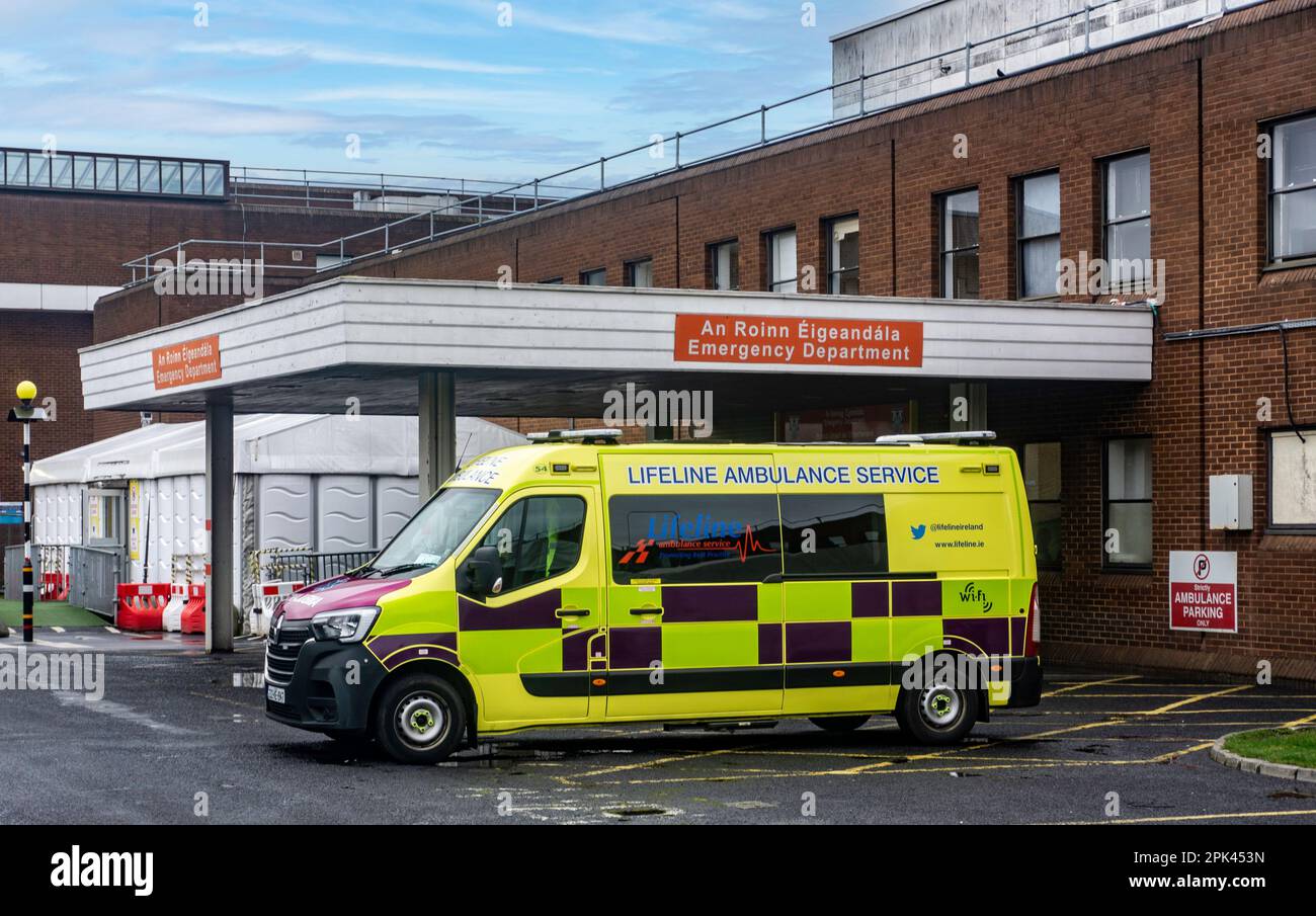Il Dipartimento di emergenza del Beaumont Hospital a Dublino, Irlanda. Foto Stock