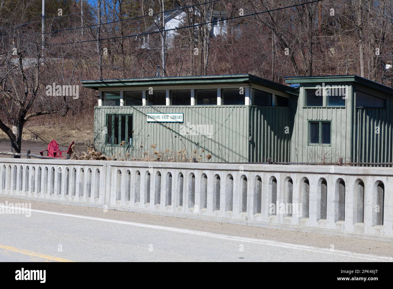 Wadhams Free Library a Essex New York Foto Stock