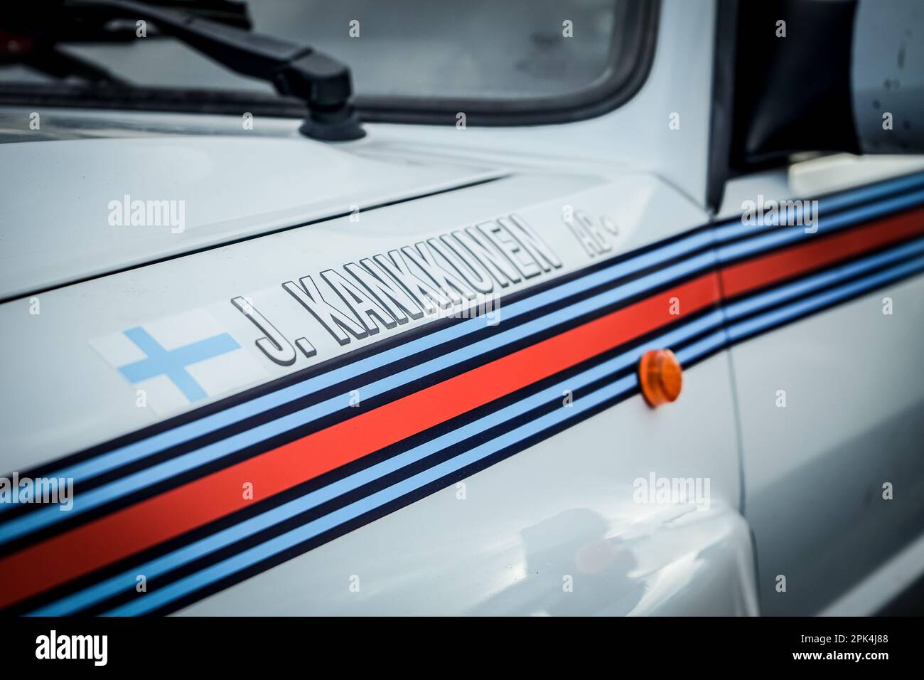 Ala anteriore Lancia integrale bianca Foto Stock