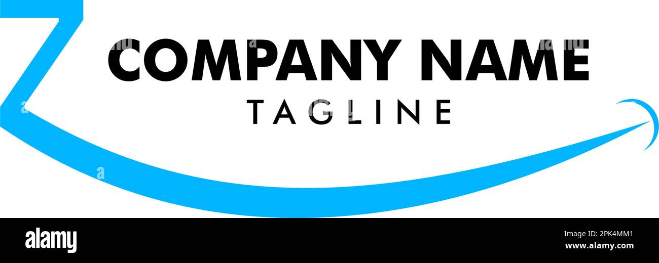 Elemento modello del logo Smile Z Letter Illustrazione Vettoriale