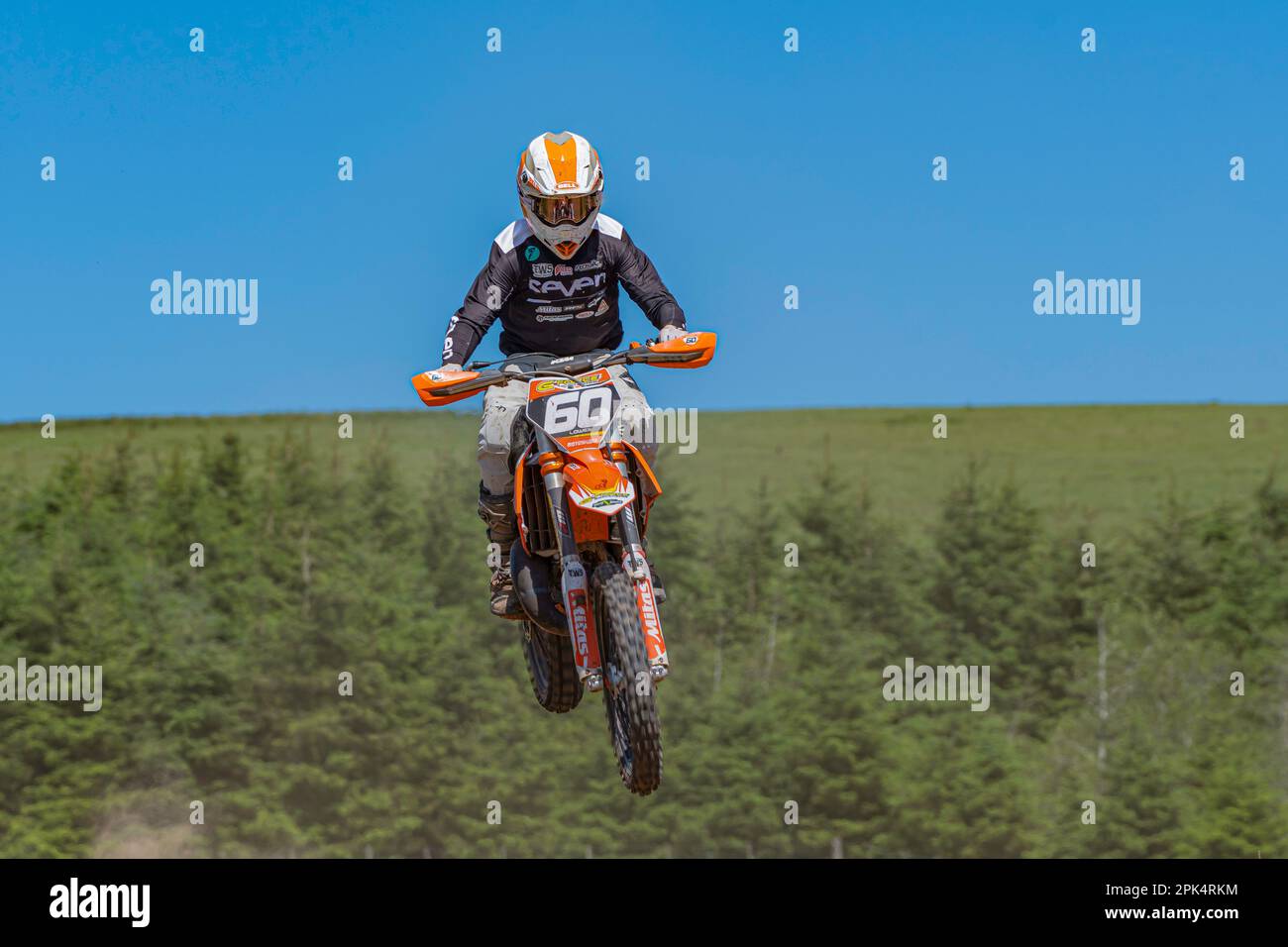 Corse al circuito Duns Motocross Foto Stock
