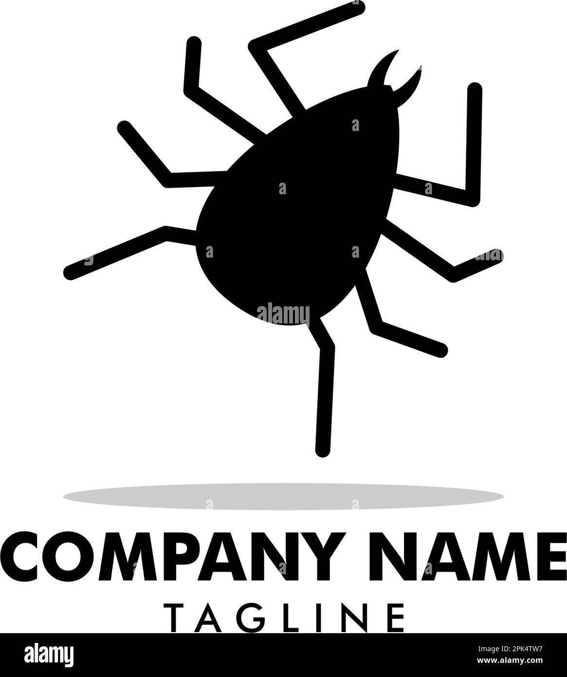 Vettore logo Flea Animal Design Illustrazione Vettoriale