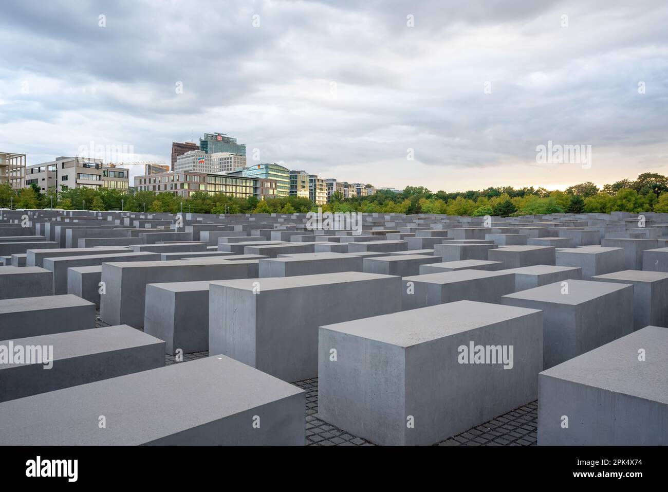 Memoriale agli ebrei assassinati d'Europa - Berlino, Germania Foto Stock