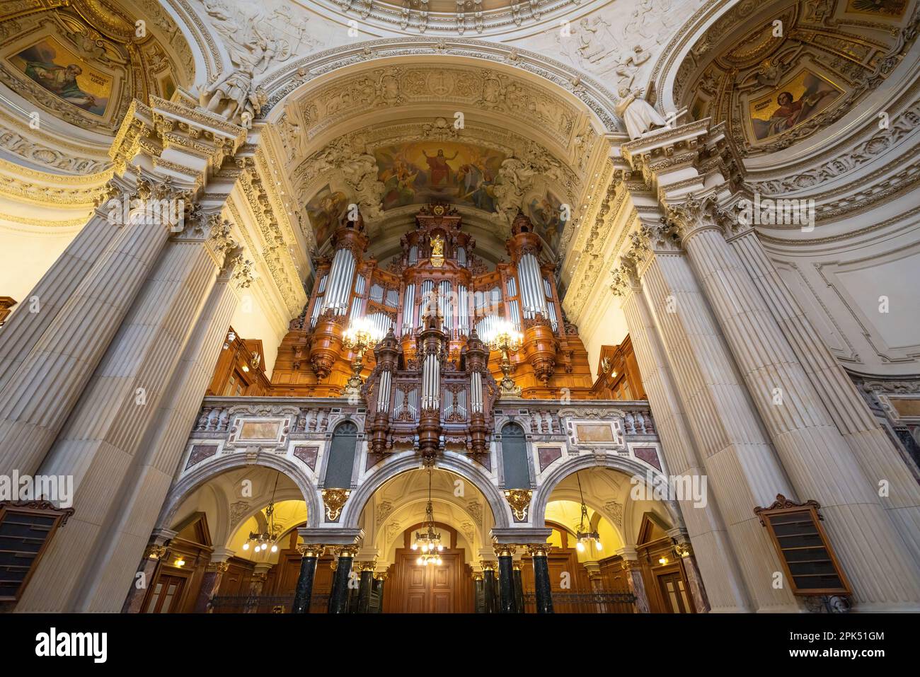 Organo della pipa della Cattedrale di Berlino - Berlino, Germania Foto Stock