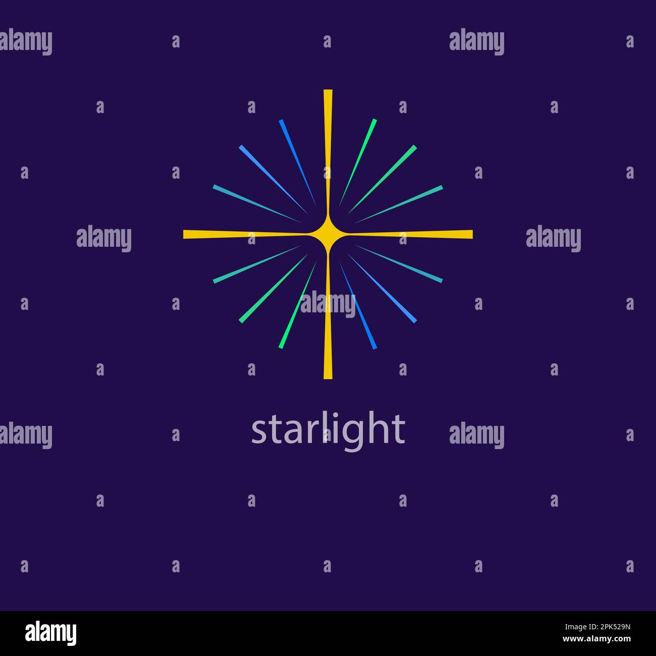 Logo Starlight. Design unico e colorato. Modello astratto del logo del festival. vettore. Illustrazione Vettoriale