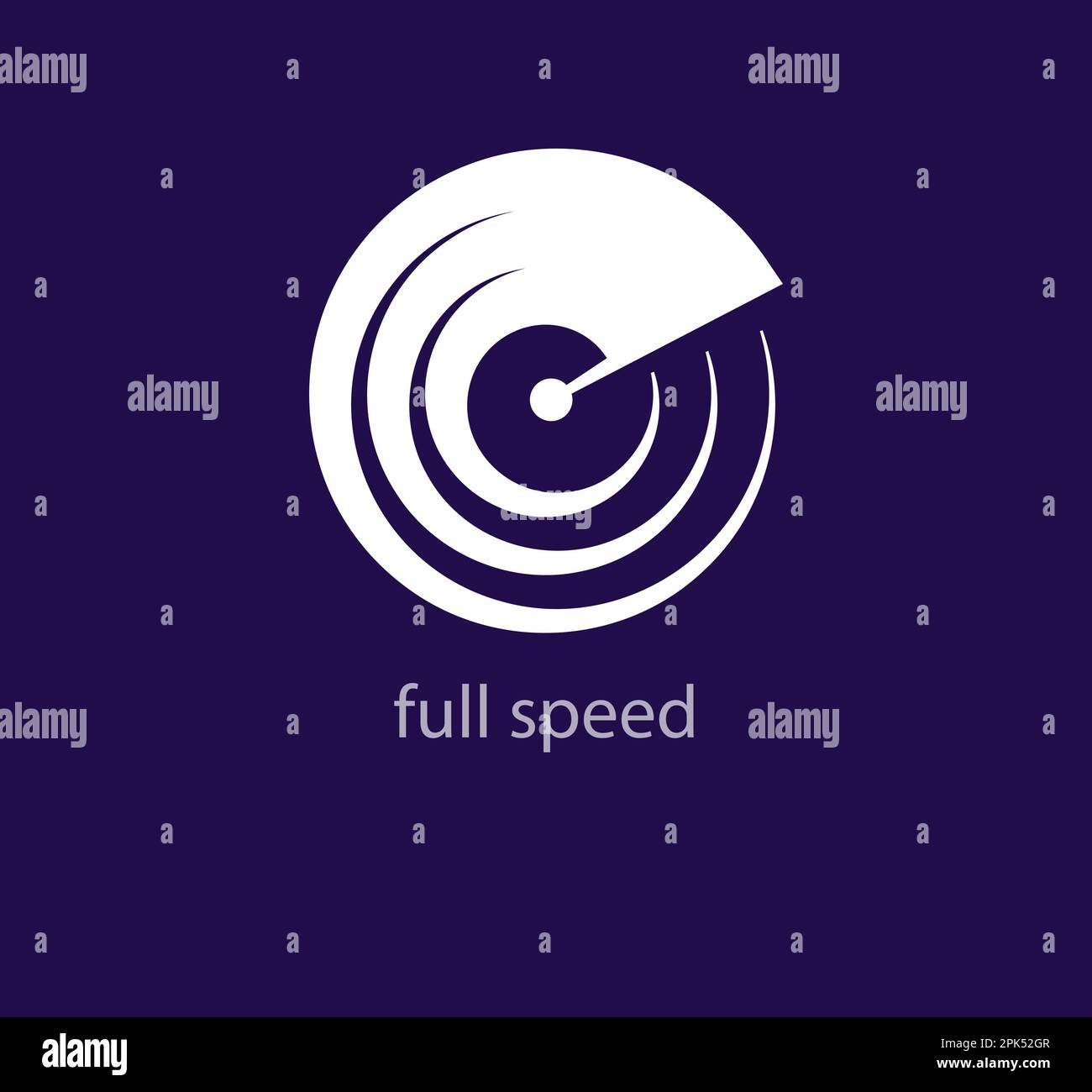 Logo del ciclo di velocità finale. Design unico. Modello di logo con puntatore rotondo creativo. vettore. Illustrazione Vettoriale