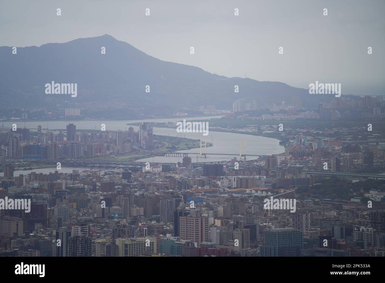 vista dal 101, l'edificio più alto di taipei Foto Stock