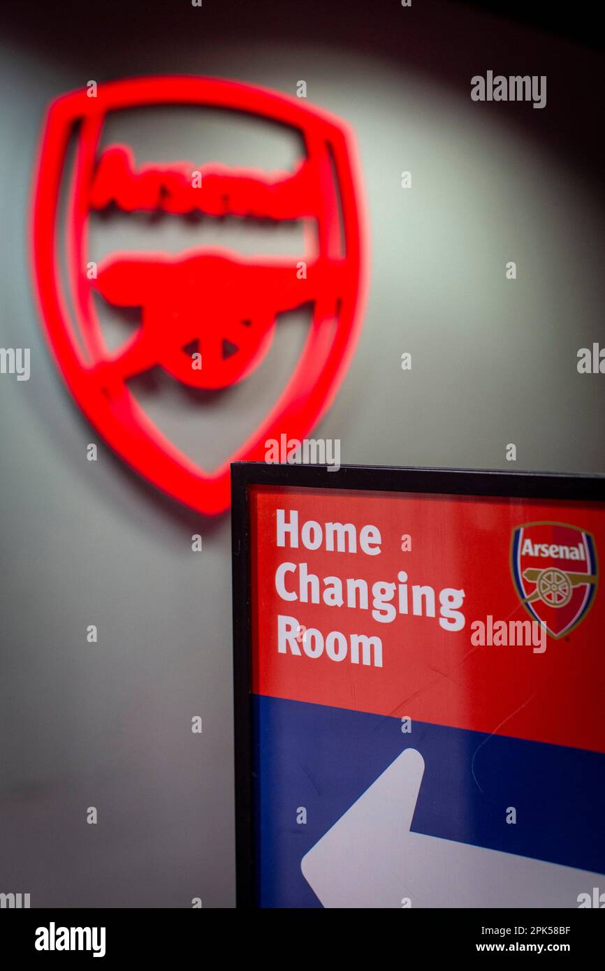 HIGHBURY, LONDRA, INGHILTERRA - Tour dello stadio Arsenal Emirates a Londra, Regno Unito Foto Stock