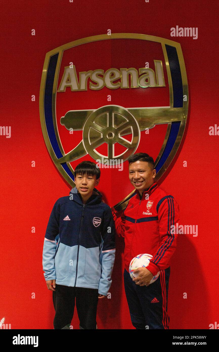 HIGHBURY, LONDRA, INGHILTERRA - Tour dello stadio Arsenal Emirates a Londra, Regno Unito Foto Stock