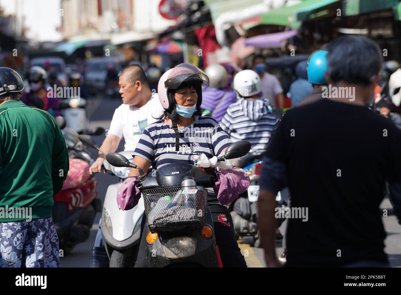 Street Market a Hengchun, Taiwan Foto Stock