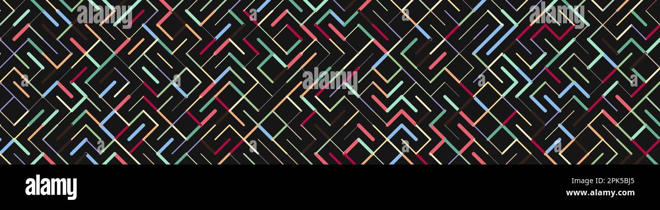 Illustrazione del motivo generativo di sfondo delle linee ruotate a colori Illustrazione Vettoriale
