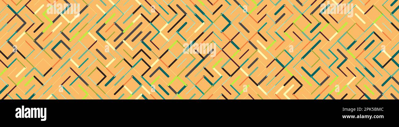 Illustrazione del motivo generativo di sfondo delle linee ruotate a colori Illustrazione Vettoriale