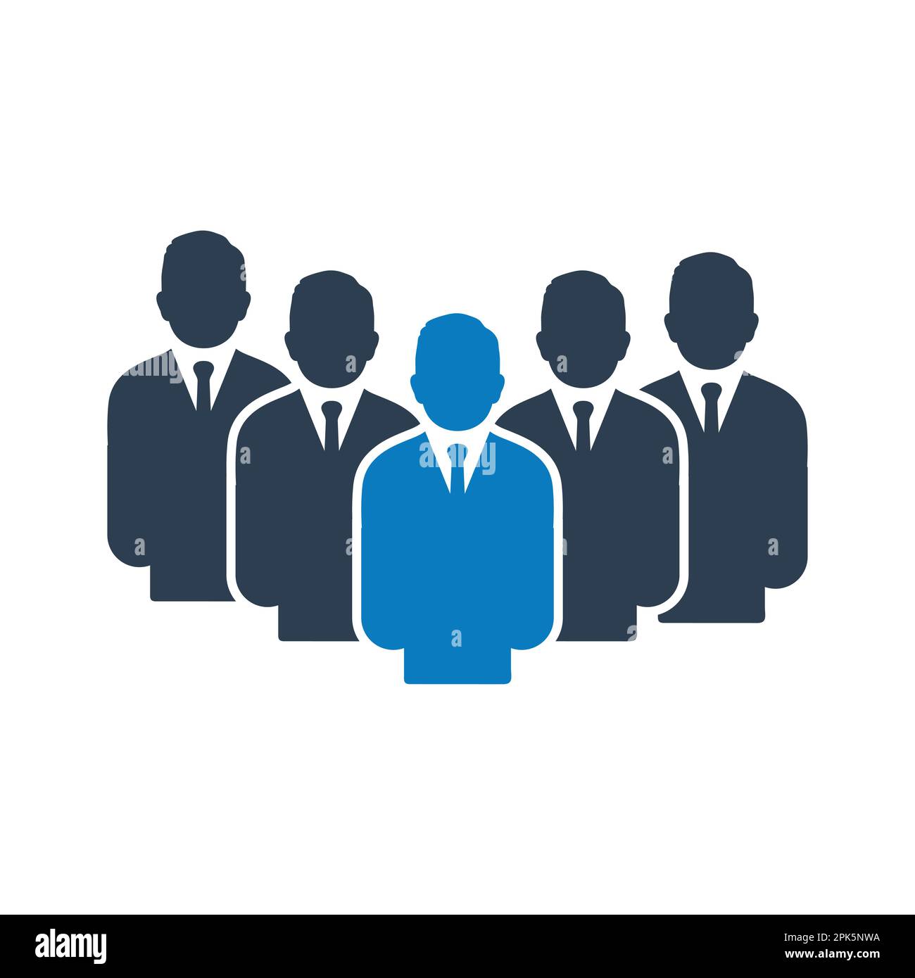 Icona Gruppo aziendale. Contenere businessman, leader segni. Illustrazione del simbolo EPS vettoriale modificabile. Illustrazione Vettoriale