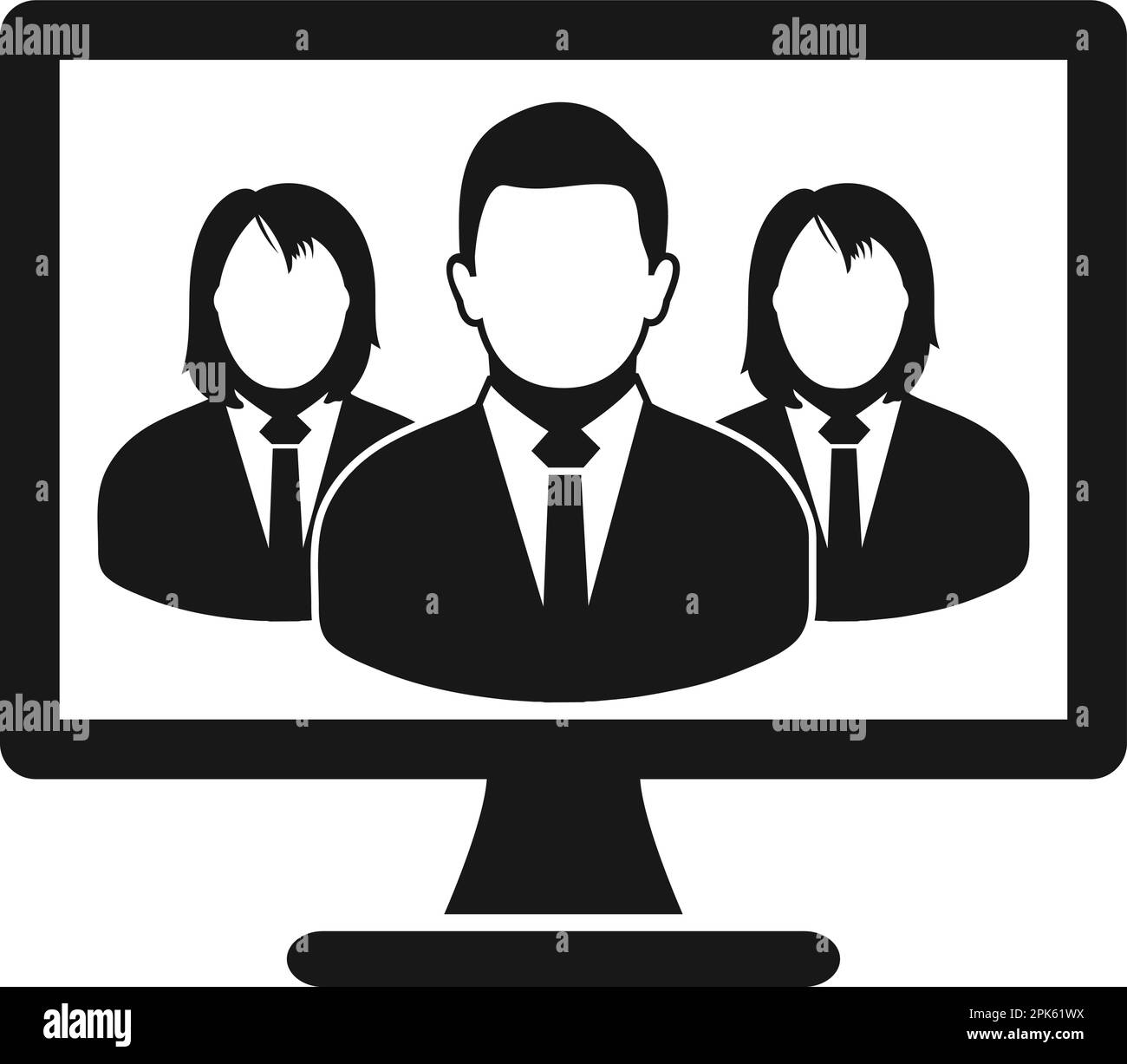 Icona del gruppo e-business. EPS vettoriale stile piatto. Illustrazione Vettoriale